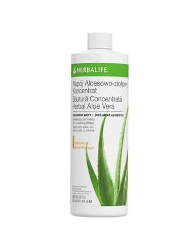 Băutură Concentrată Herbal Aloe Vera cu Aromă de Mango – 473ml