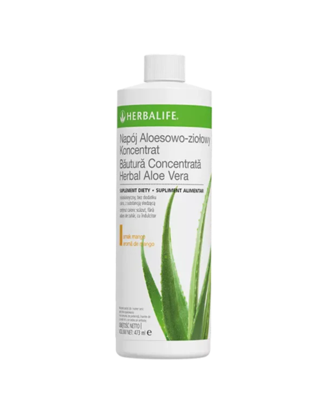 Băutură Concentrată Herbal Aloe Vera cu Aromă de Mango – 473ml