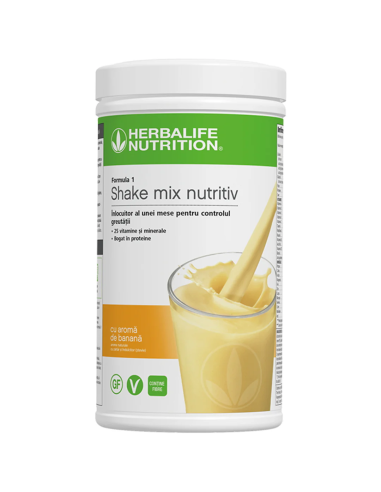 Formula 1 Shake Mix Nutritiv cu aromă de banană 550g