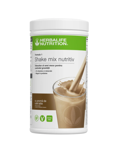 Formula 1 Shake Mix Nutritiv cu aromă de Caffe Latte 550g