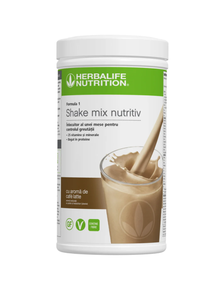 Formula 1 Shake Mix Nutritiv cu aromă de Caffe Latte 550g