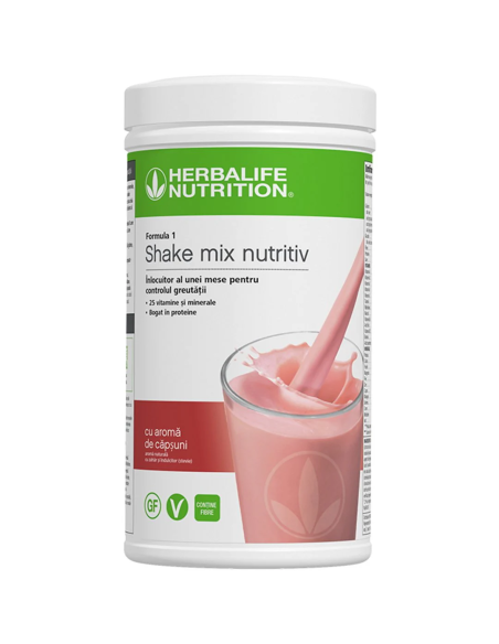 Formula 1 Shake Mix Nutritiv cu aromă de Căpșune 550g