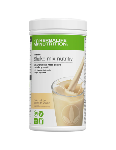 Formula 1 Shake Mix Nutritiv cu aromă de Cremă de Vanilie – 780g
