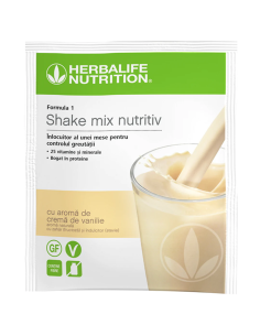 Formula 1 Shake Mix Nutritiv cu aromă de Cremă de Vanilie – 7 Pliculețe