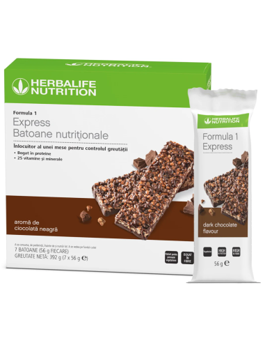 Formula 1 Express – Batoane Nutriționale cu aromă de Ciocolată Neagră