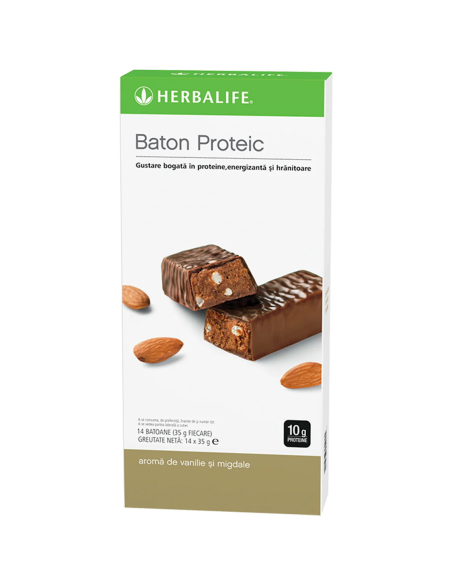 Batoane Proteice cu aromă de Vanilie și Migdale – 14 Batoane
