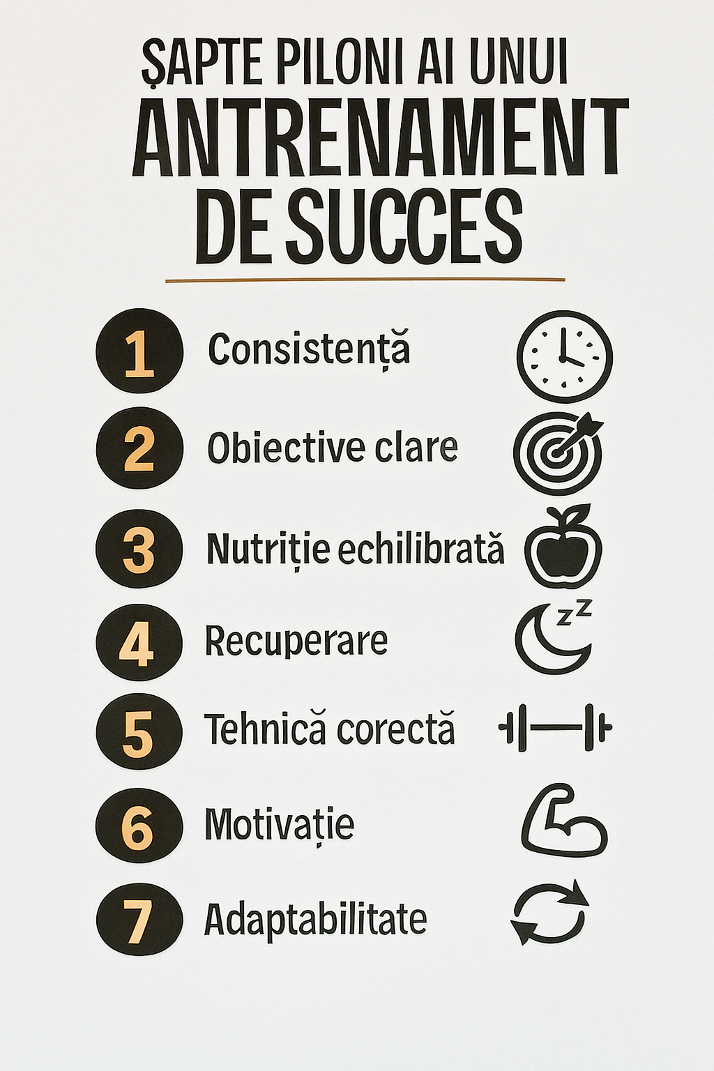 Șapte piloni ai unui antrenament de succes